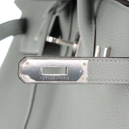 Hermes Togo Birkin 35 Gris Mouette Bleu Agate 9 of 24