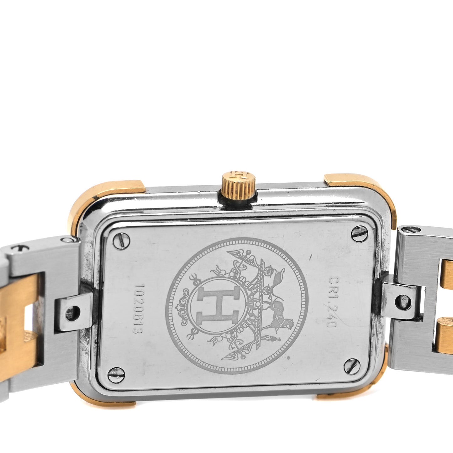 Stainless Steel 18mm Rectangle Croisiere Quartz Watch Gold