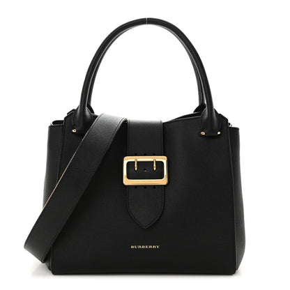 Burberry Soft Grain Calfskin Medium Buckle Tote Black 1 of 12