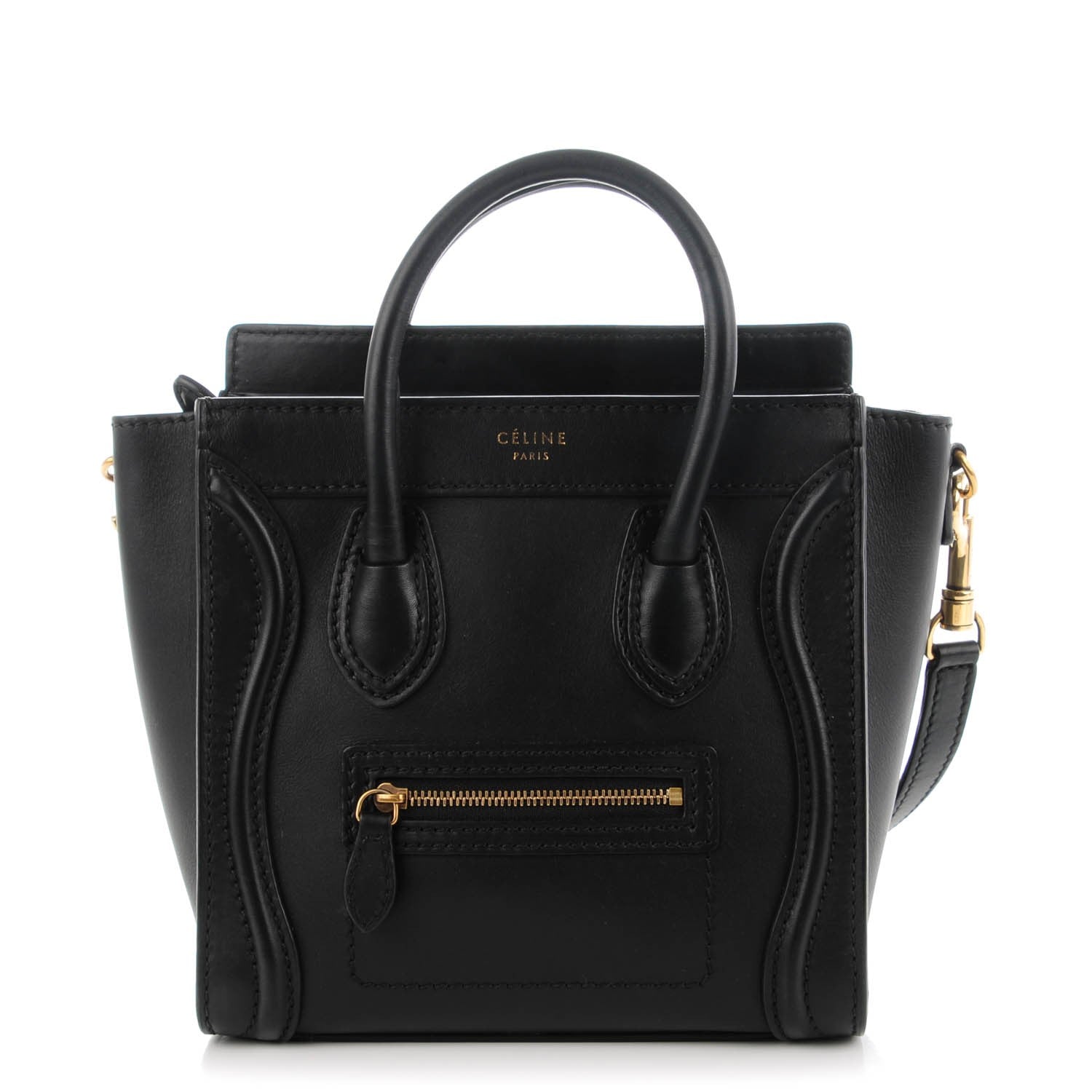 Celine Smooth Calfskin Nano Luggage Black 1 of 7