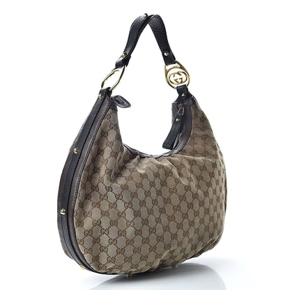 Gucci Monogram Medium Interlocking Hobo Dark Brown 3 of 12