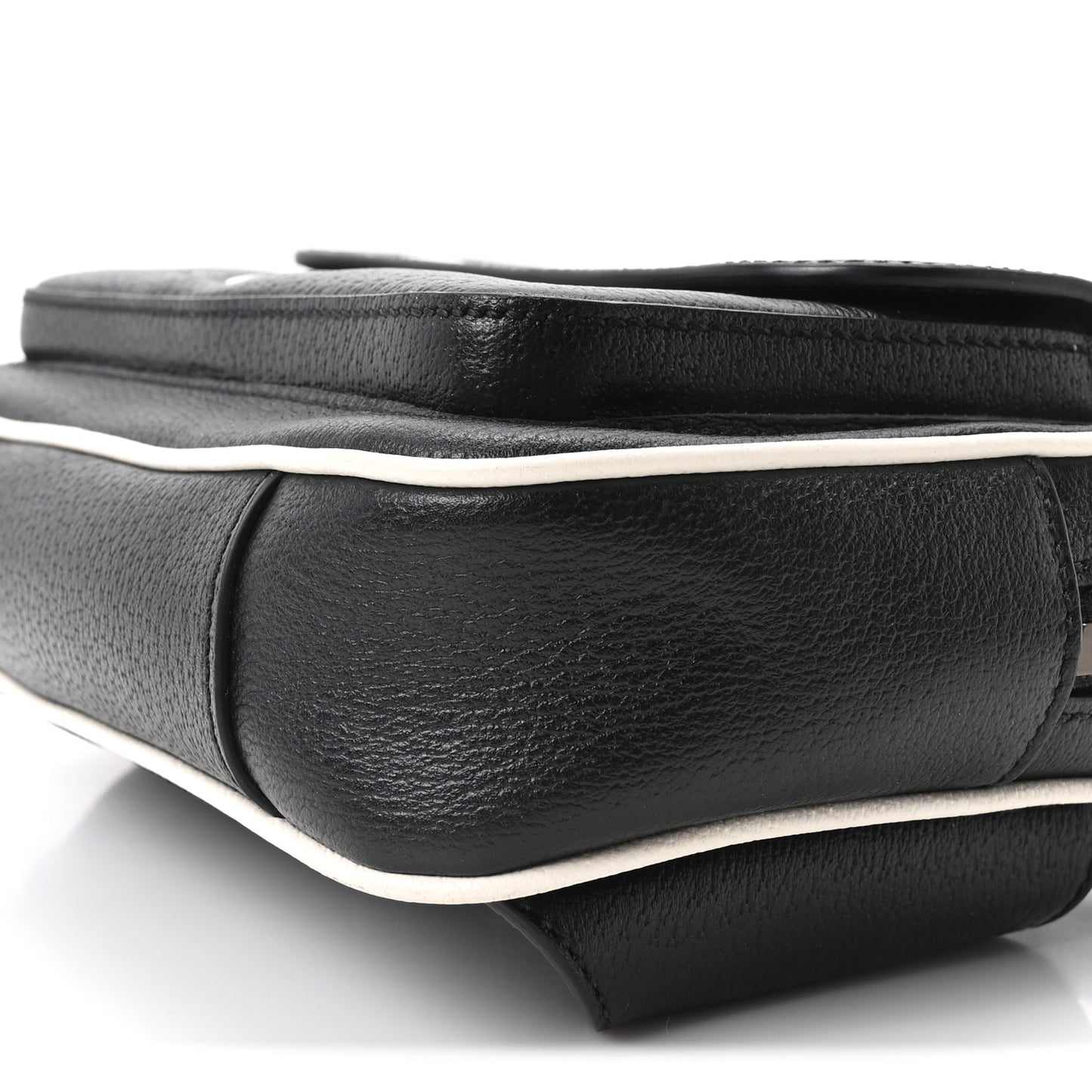 X ADIDAS Textured Dollar Calfskin Belt Bag Black