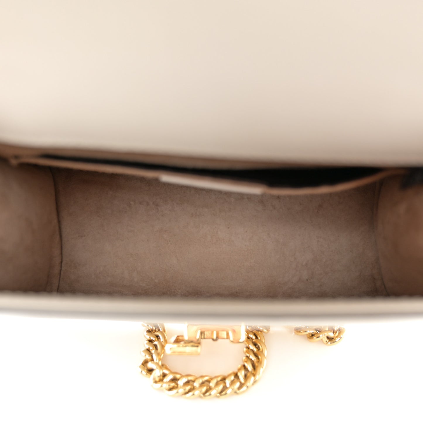 Calfskin Mini Sylvie Chain Shoulder Bag White