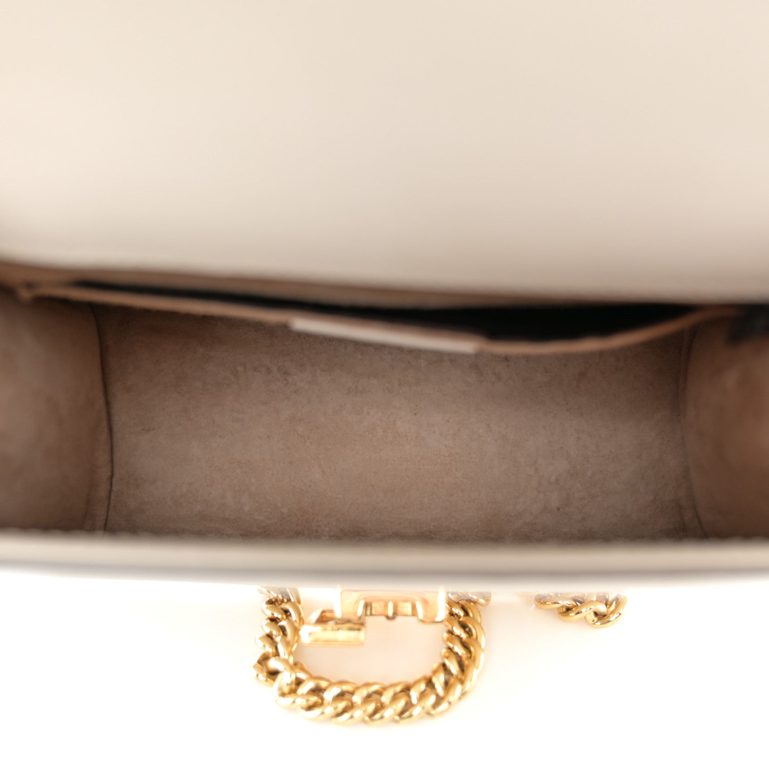 Gucci Calfskin Mini Sylvie Chain Shoulder Bag White 5 of 10
