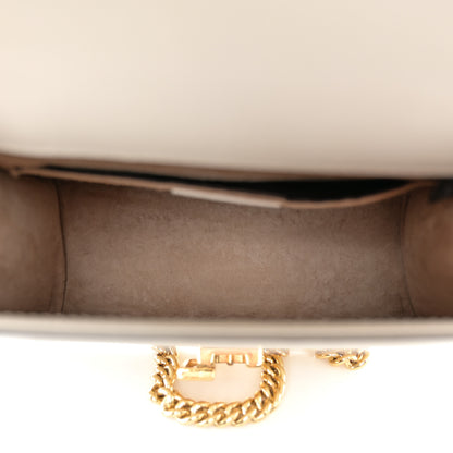 Gucci Calfskin Mini Sylvie Chain Shoulder Bag White 5 of 10