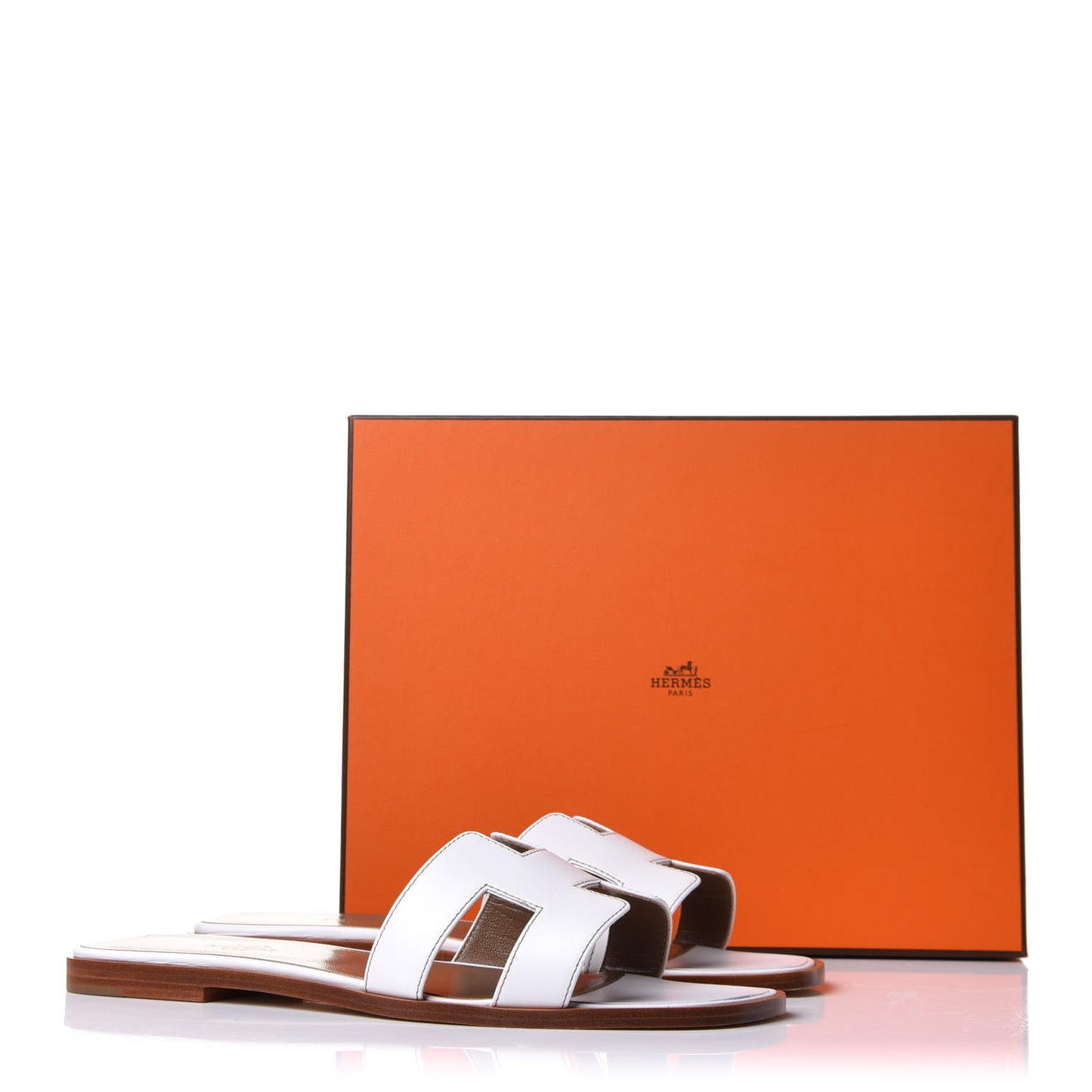 Box Calfskin Oran Sandals 40.5 White