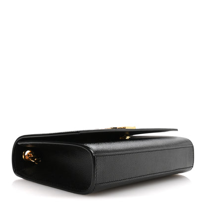 Saint Laurent Grain De Poudre Small Monogram Kate Satchel Black 4 of 11