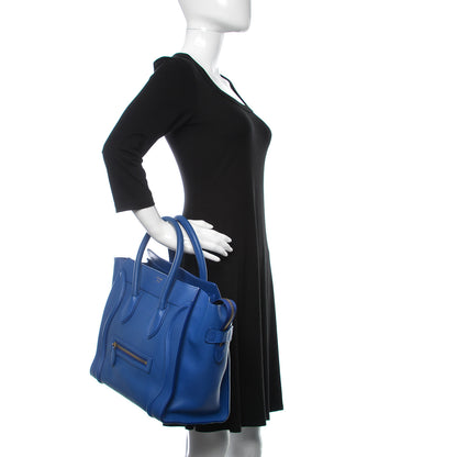 Celine Smooth Calfskin Mini Luggage Royal Blue 2 of 16