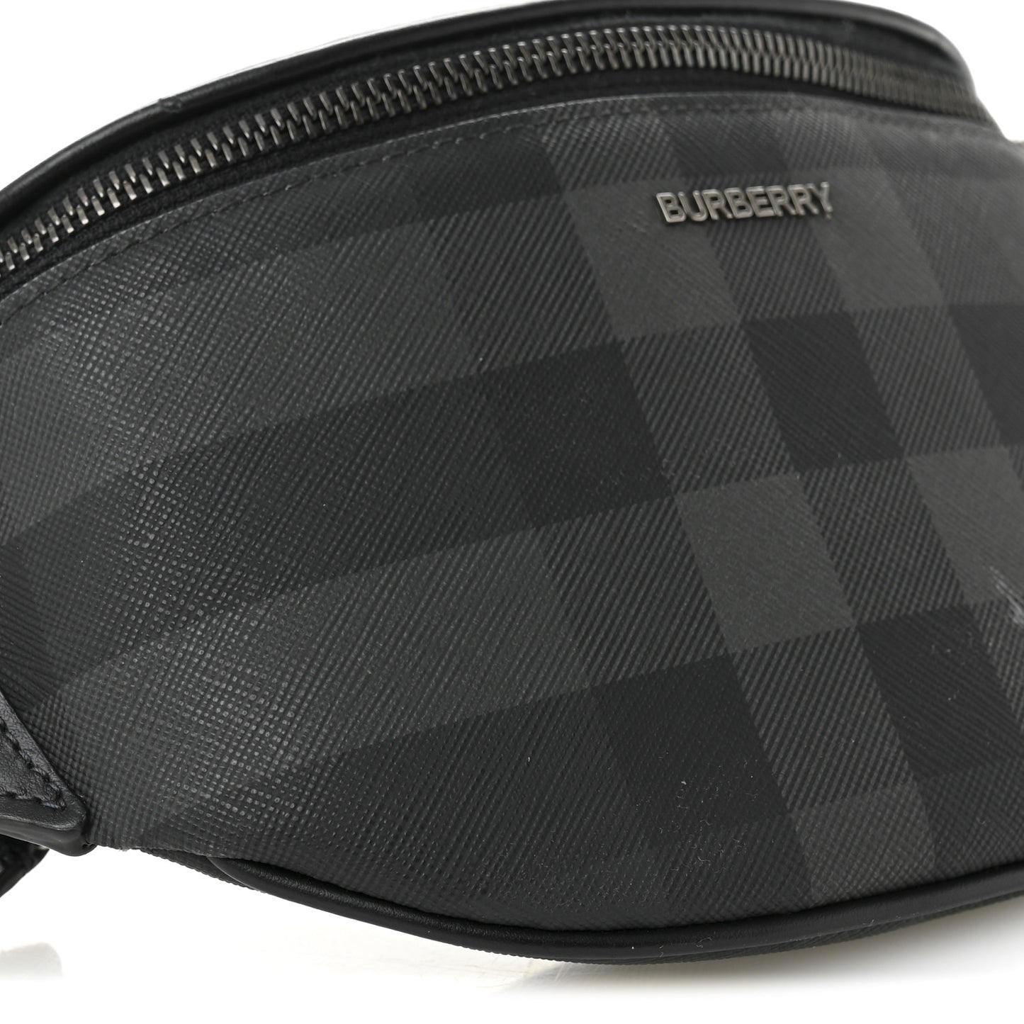 E-canvas Check Cason Bum Bag Charcoal