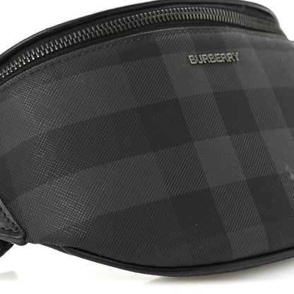 Burberry E-canvas Check Cason Bum Bag Charcoal 9 of 12