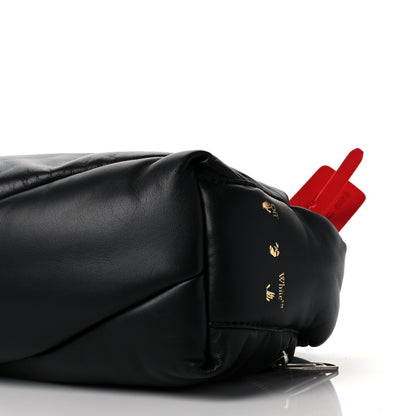 Off-White Calfskin Puffy Pump Pouch Crossbody Bag Black 9 of 10