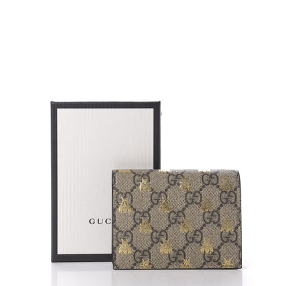 Gucci GG Supreme Monogram Bee Print Card Case 7 of 7