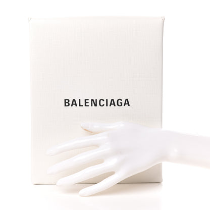 Balenciaga Squared Calfskin Logo Shopping Envelope Clutch White 2 of 8