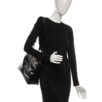 Chanel Patent CC Shoulder Bag Black 2 of 7