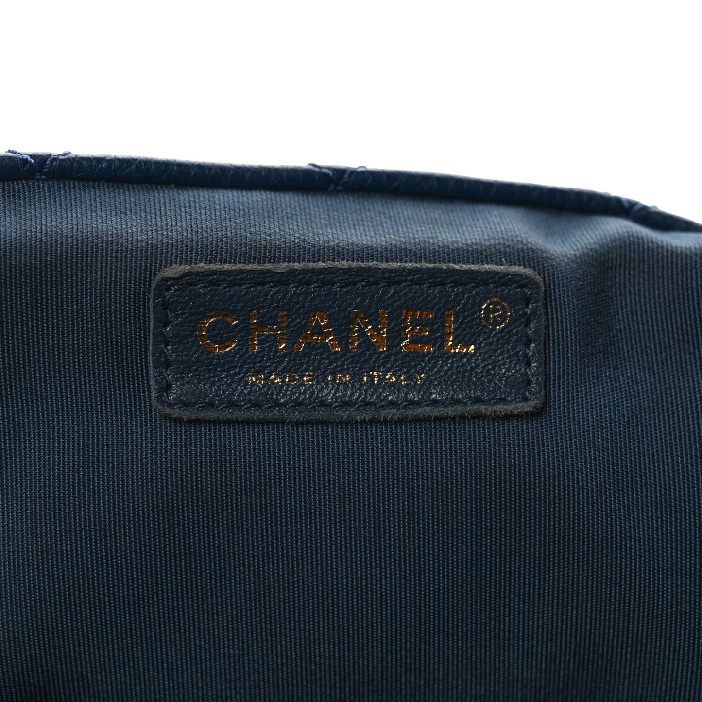 Calfskin Quilted XXL Travel Flap Bag Navy