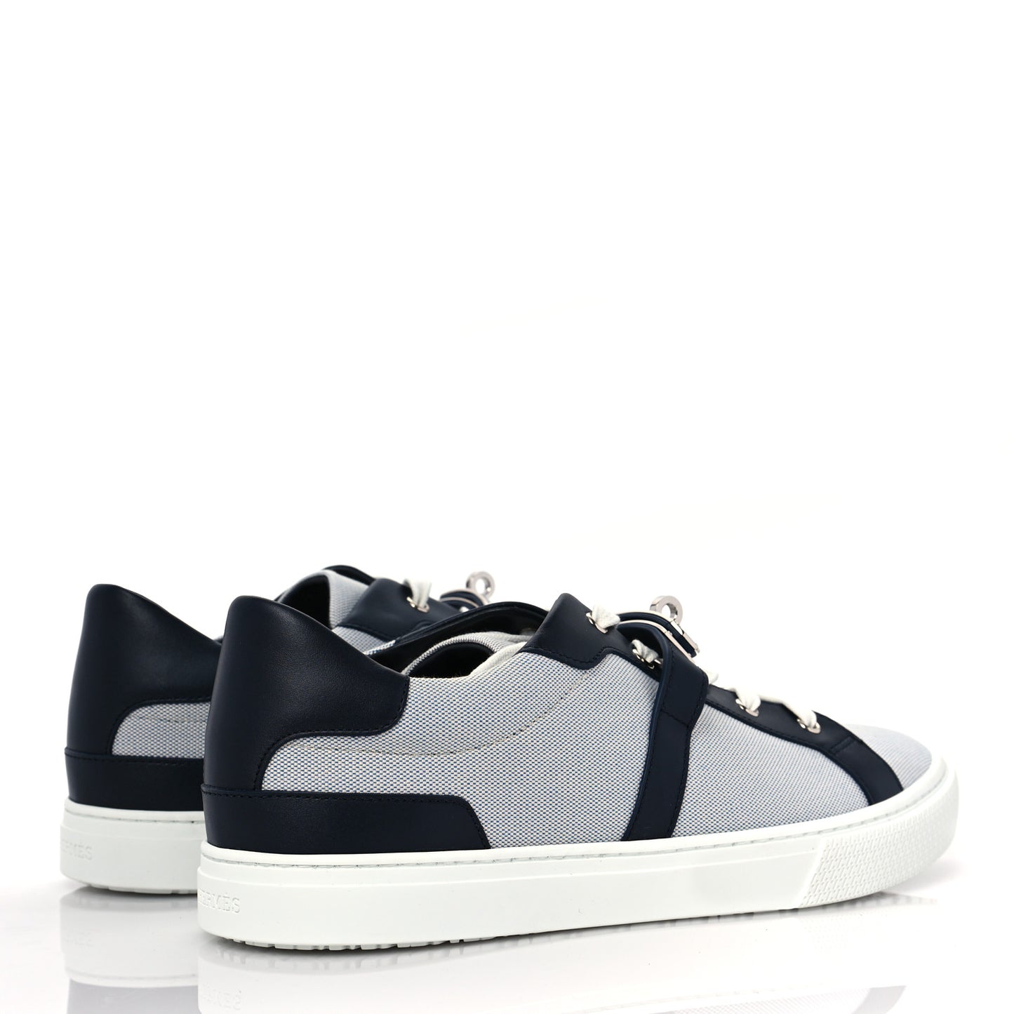 Calfskin Canvas Mens Day Sneakers 43 Bleu Marine