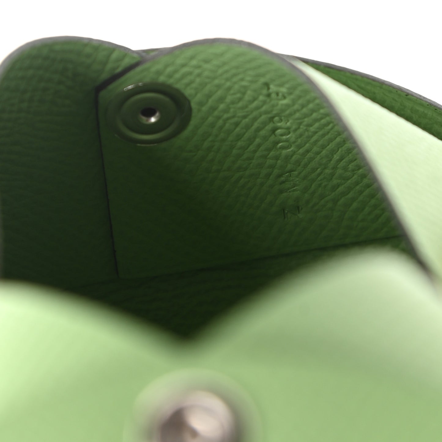 Epsom Calvi Card Case Vert Criquet