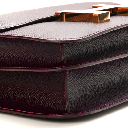 Hermes Epsom Horseshoe Constance 24 Raisin Gris Mouette 10 of 10
