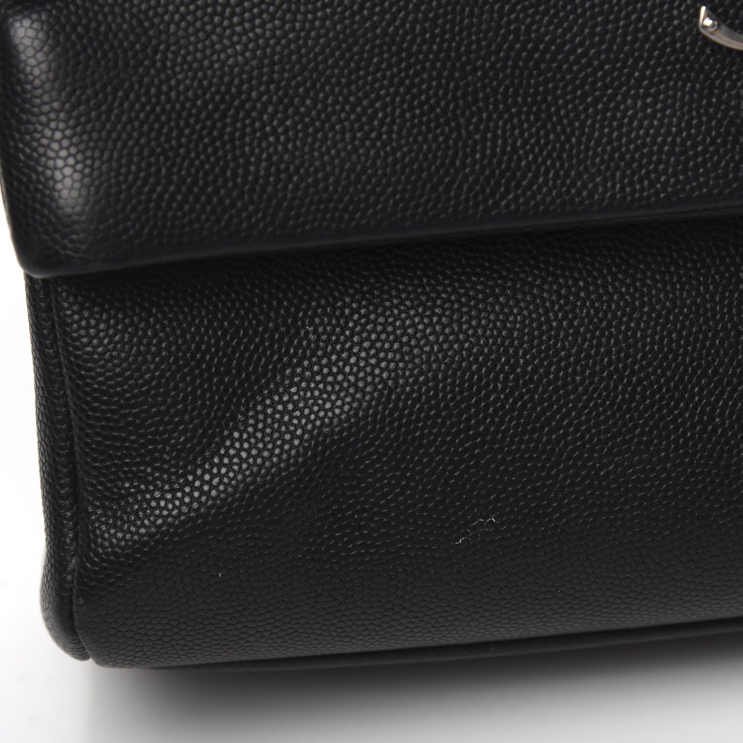Saint Laurent Grain De Poudre Small West Hollywood Monogram Fold-Over Bag Black 9 of 11