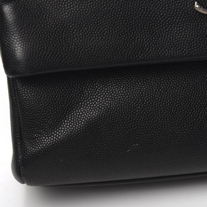 Saint Laurent Grain De Poudre Small West Hollywood Monogram Fold-Over Bag Black 9 of 11