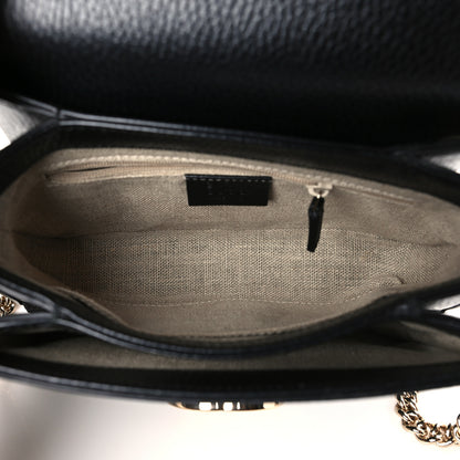 Gucci Dollar Calfskin Interlocking G Crossbody Bag Black 5 of 9