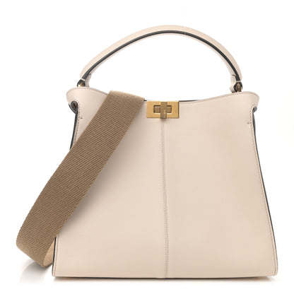 Fendi Vitello Seta Century Medium Peekaboo X-Lite Camelia Barolo 1 of 10