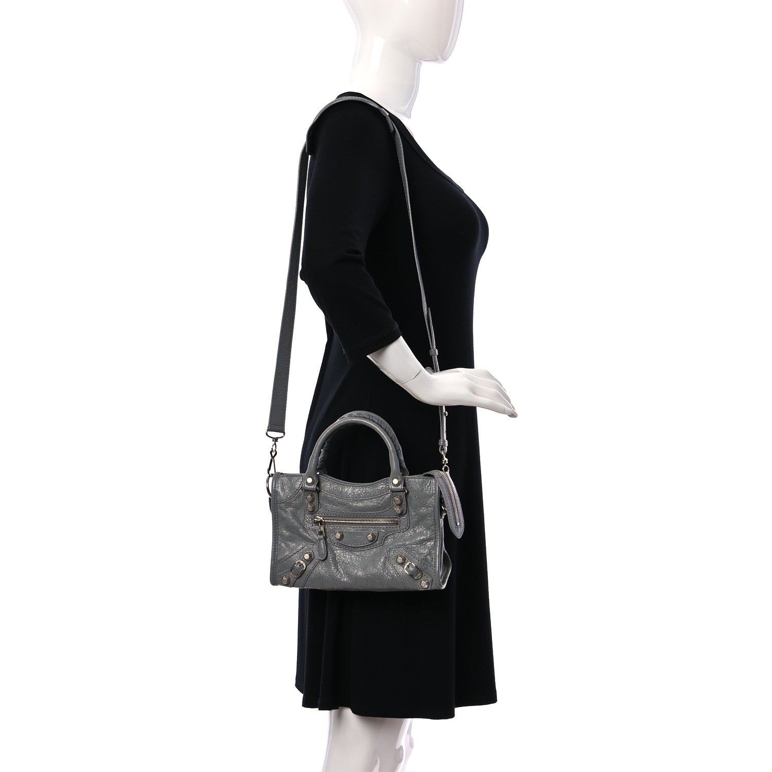 Balenciaga Agneau Giant 12 Silver Hardware Mini City Gris Haussmannien 2 of 11
