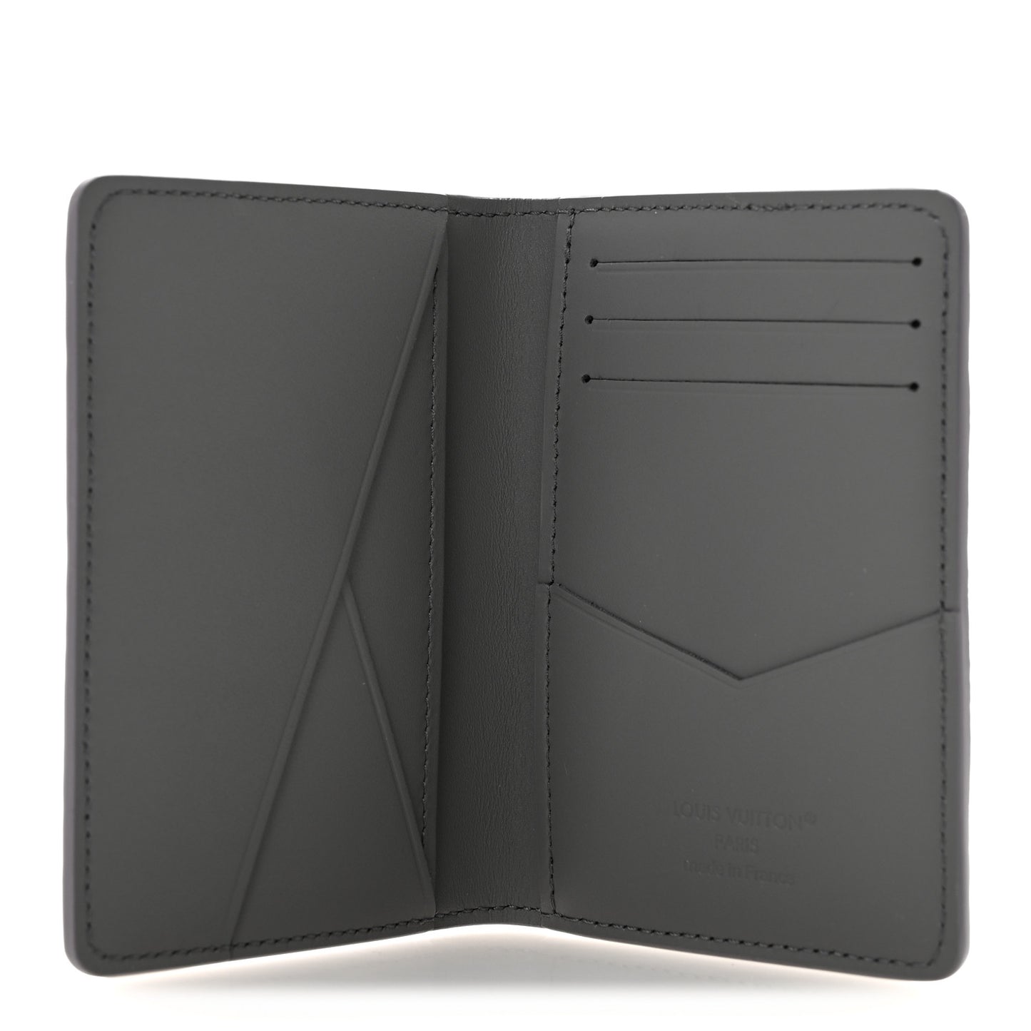 Calfskin Monogram Shadow Pocket Organizer Antarctic Grey