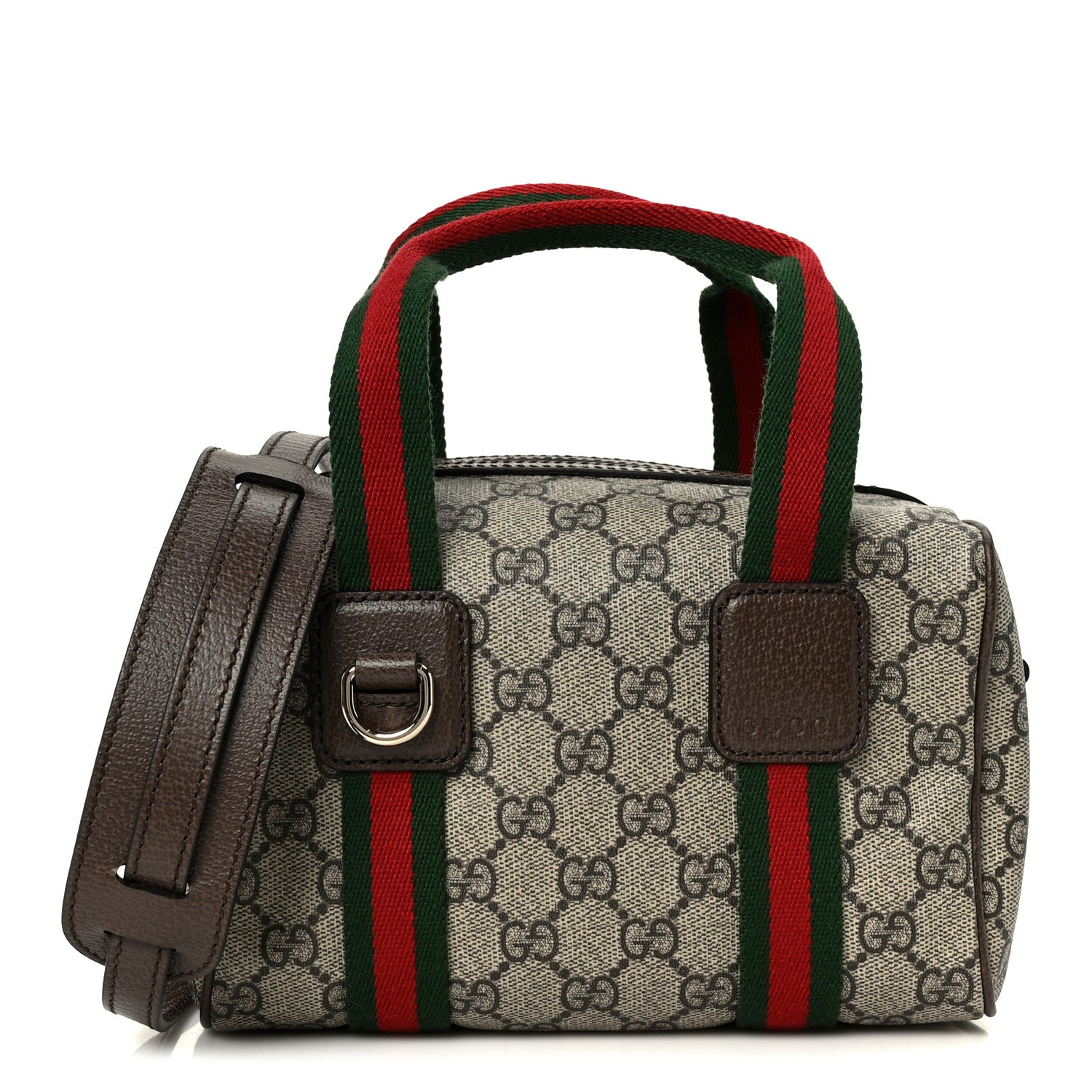 Gucci GG Supreme Web Mini GG Top Handle Bag Beige Ebony New Acero 1 of 11