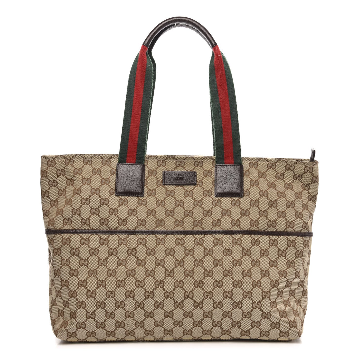Monogram Web Large Diaper Tote Brown
