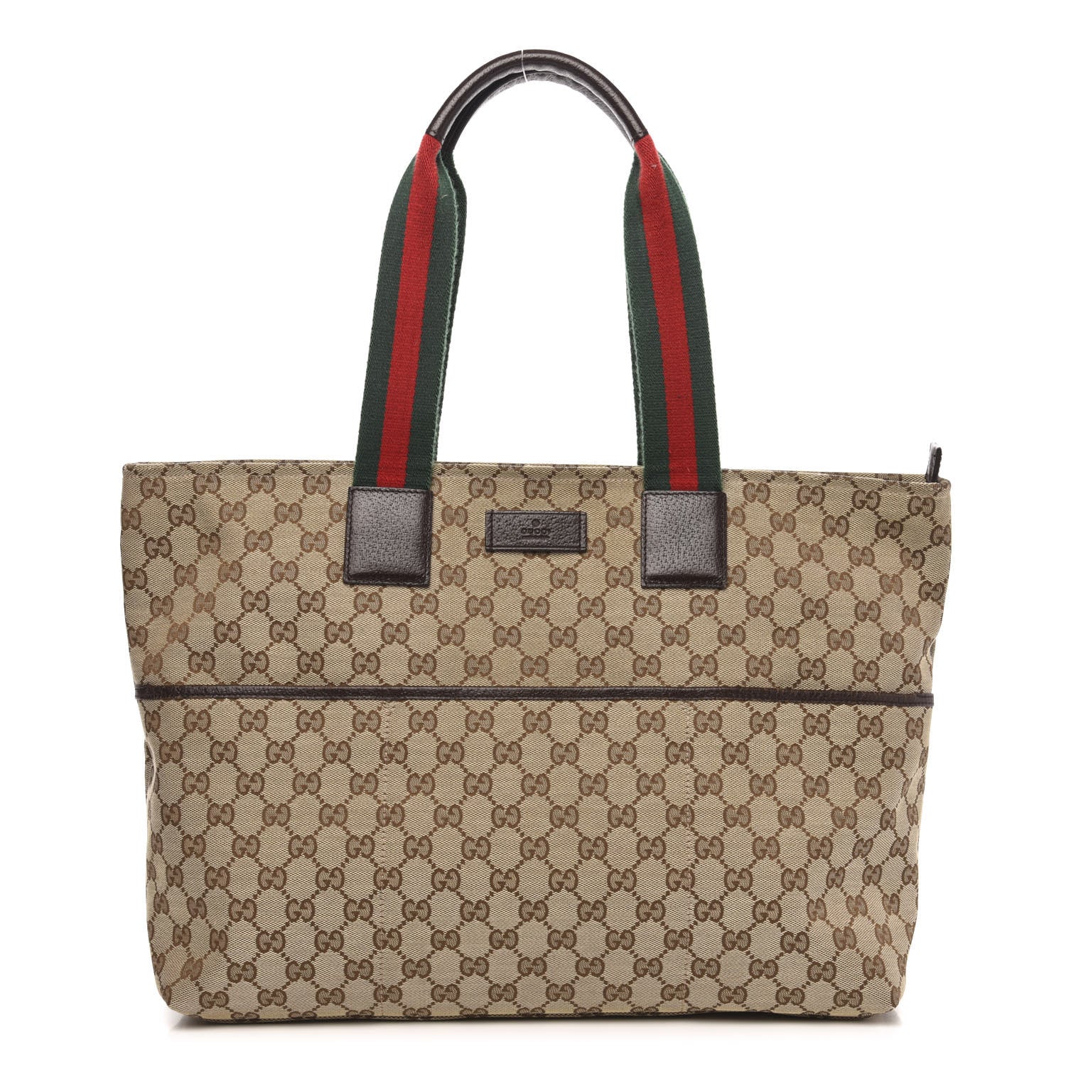 Gucci Monogram Web Large Diaper Tote Brown 1 of 12