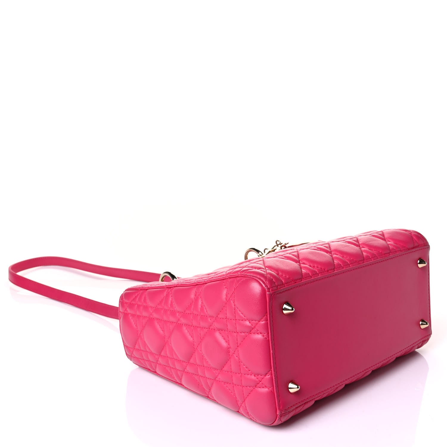 Christian Dior Lambskin Cannage Medium Lady Dior Pink 4 of 7
