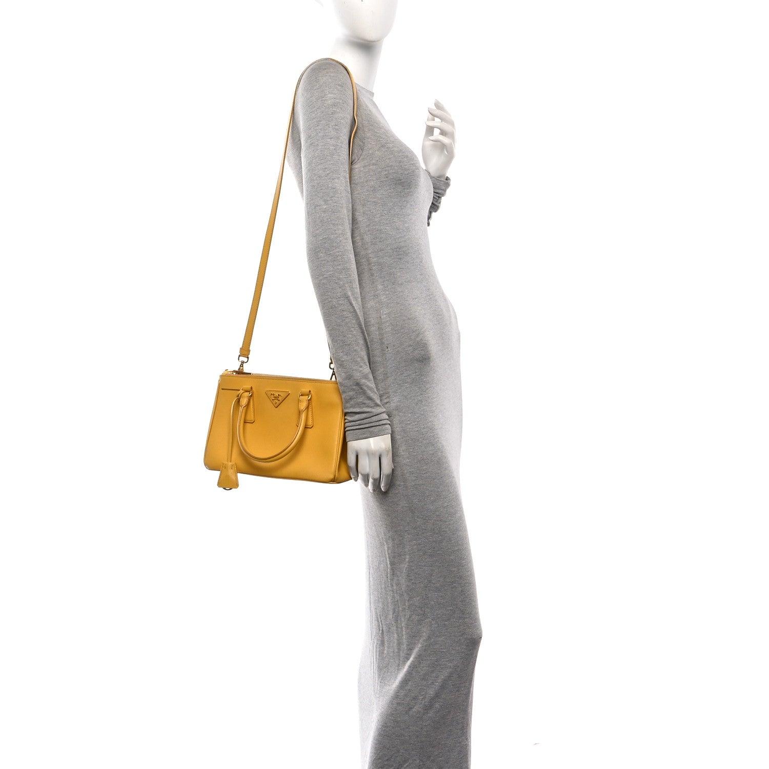 Prada Saffiano Lux Small Galleria Double Zip Tote Soleil 1904621