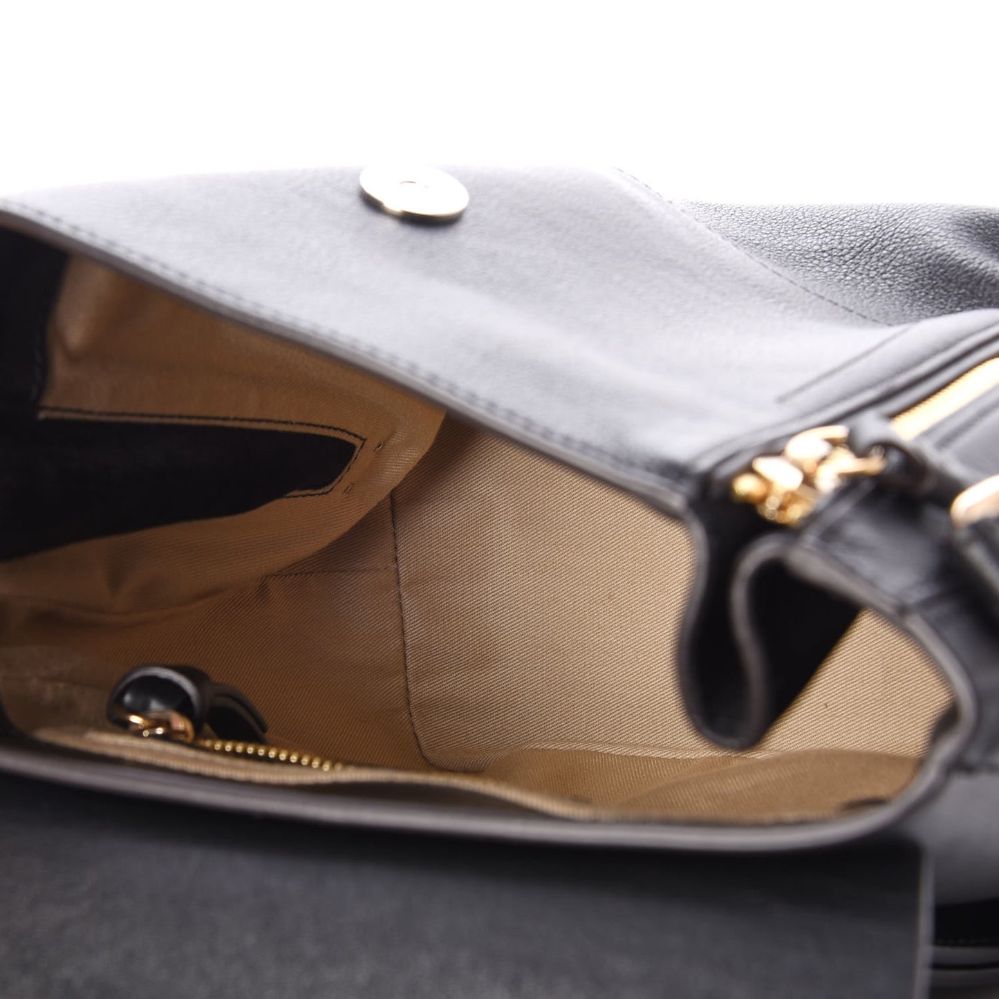 Suede Calfskin Small Faye Backpack Black