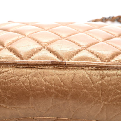 Chanel Aged Calfskin Vintage Ligne Flap Gold 14 of 15
