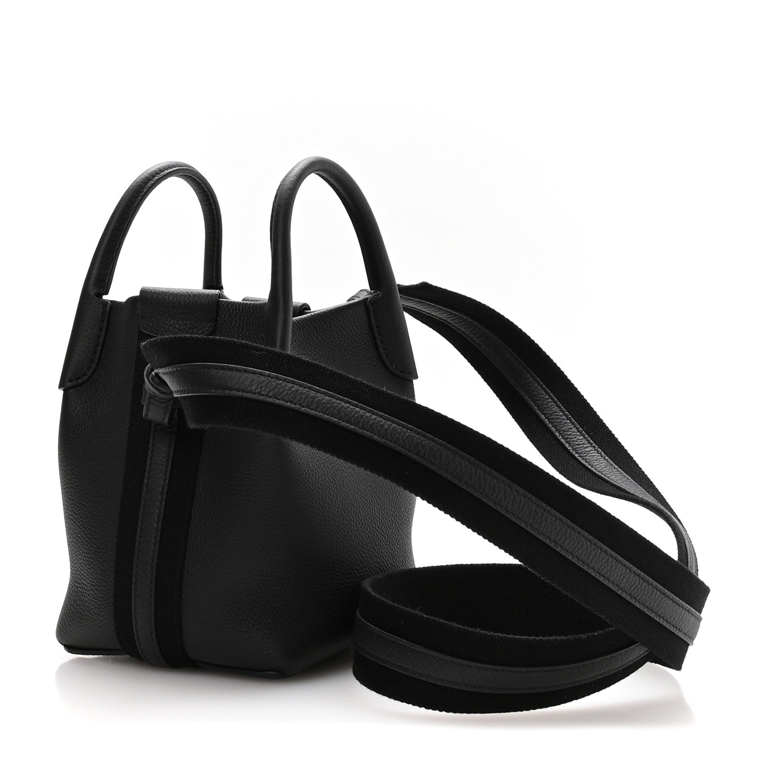 Loro Piana Grained Calfskin Micro Bale Bag Black 3 of 9