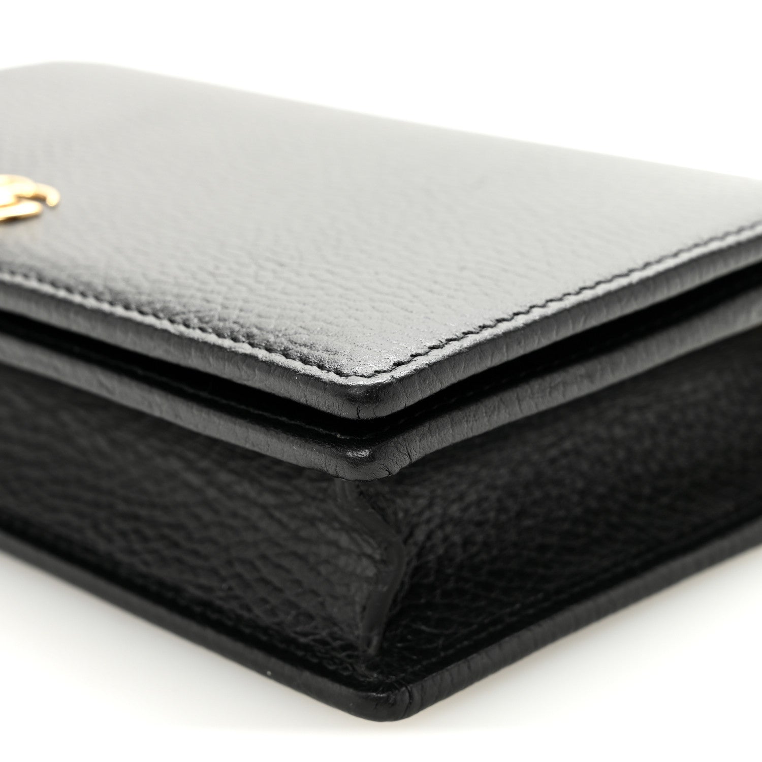 Gucci Calfskin Mini GG Marmont Chain Wallet Black 9 of 9