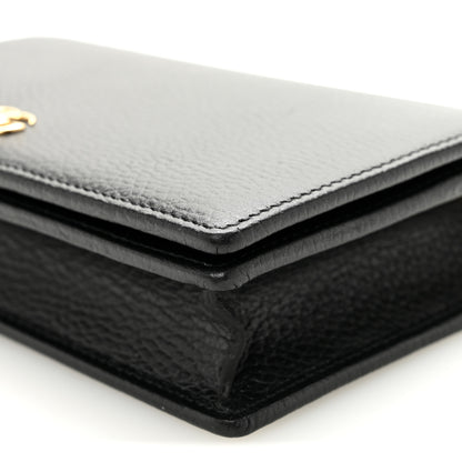 Gucci Calfskin Mini GG Marmont Chain Wallet Black 9 of 9