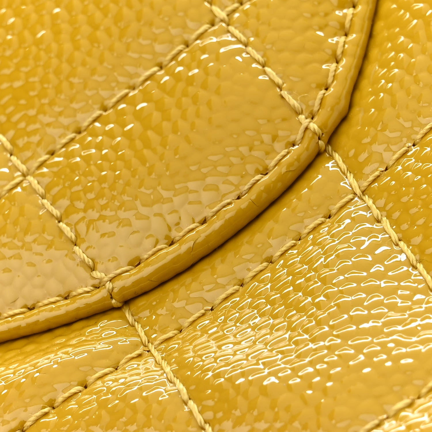 Chanel Patent Caviar Quilted 2.55 Reissue 226 Flap Yellow 13 of 14