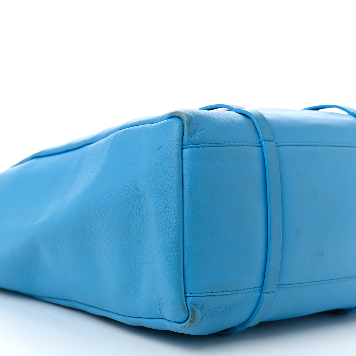 Veau Baltimore Double Sided Small Everyday Tote Bleu Turquoise Black