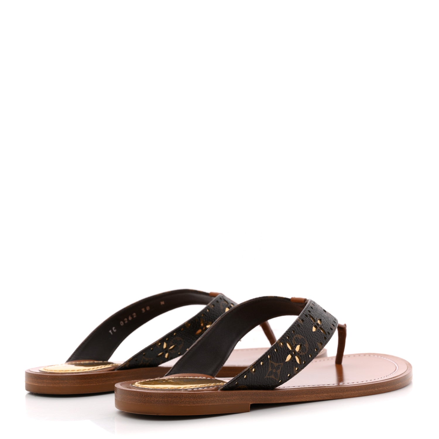 Louis Vuitton Monogram Sunny Flat Thong Sandals 38 Brown 5 of 12