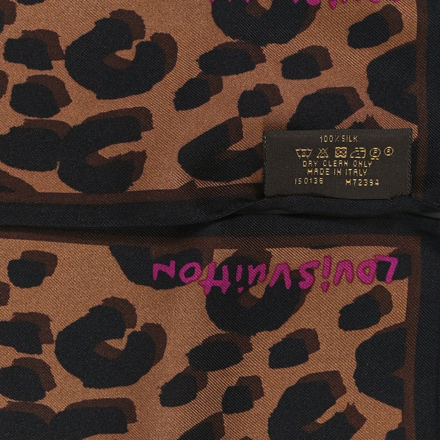 Silk Leopard Bandeau Scarf Marron