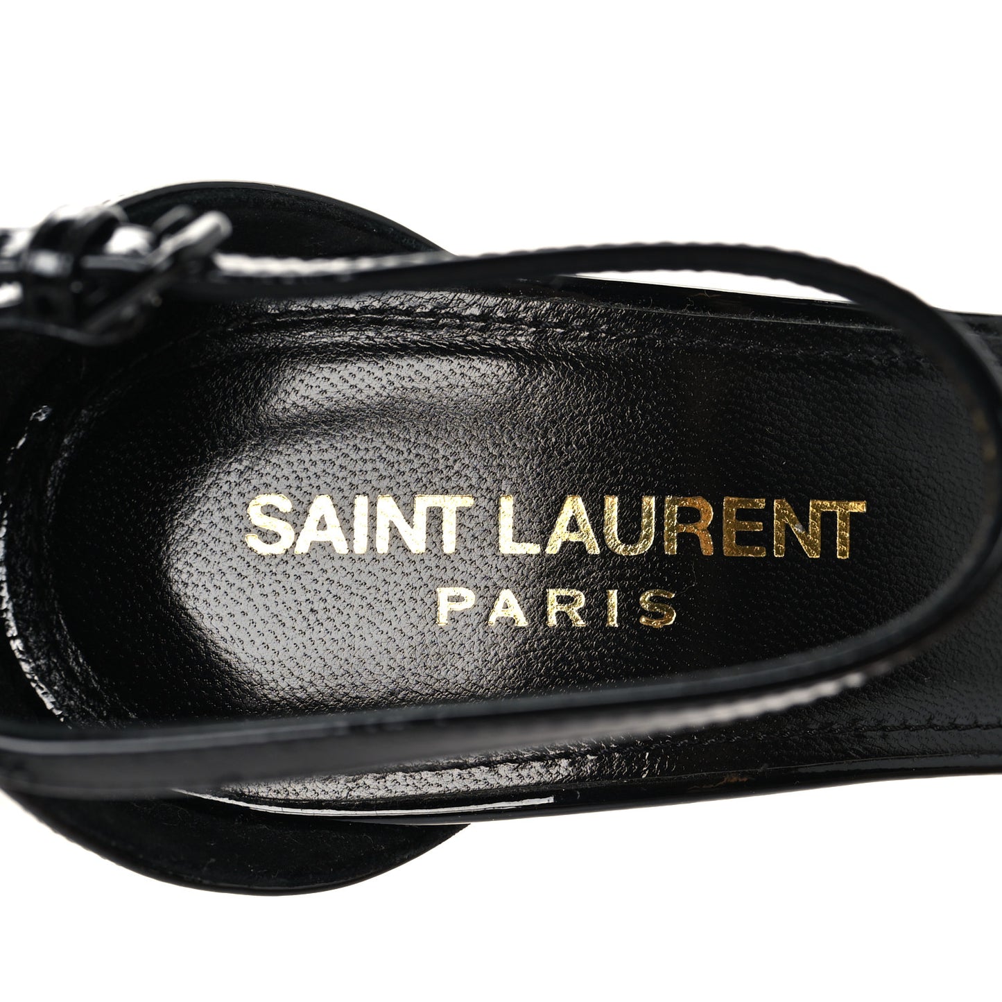 Patent Calfskin Opyum 110 Sandals 36.5 Black