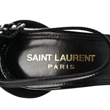 Saint Laurent Patent Calfskin Opyum 110 Sandals 36.5 Black 8 of 9