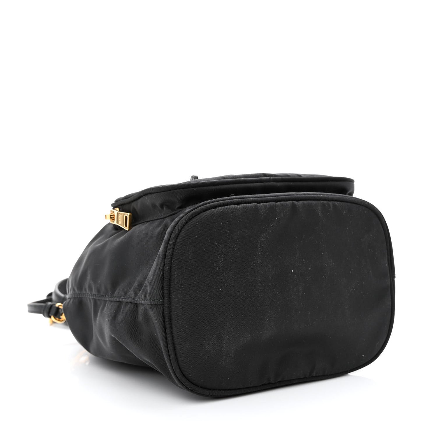 Saffiano Tessuto Nylon Mini Bucket Crossbody Bag Black