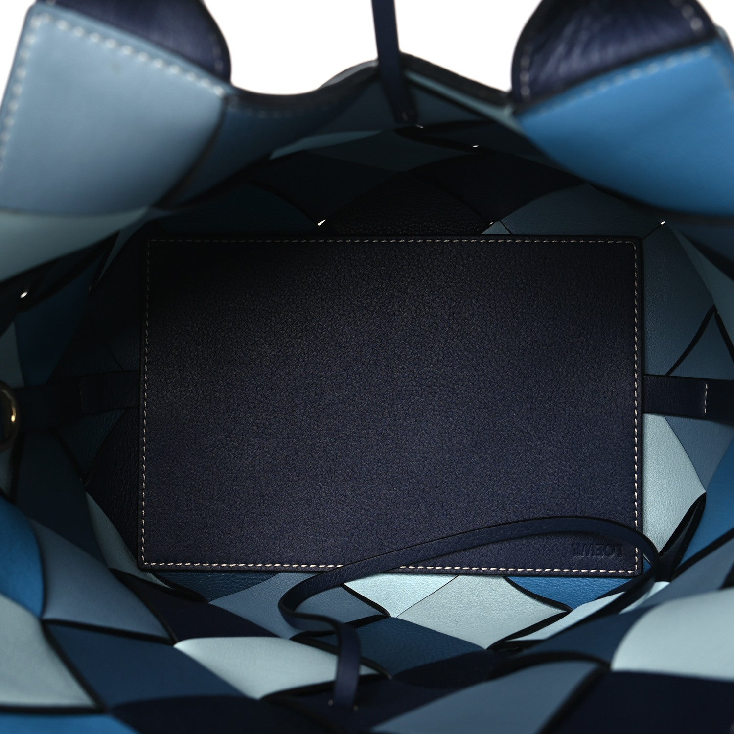Loewe Calfskin Woven Small The Surplus Collection Basket Bag Steel Crystal 5 of 9