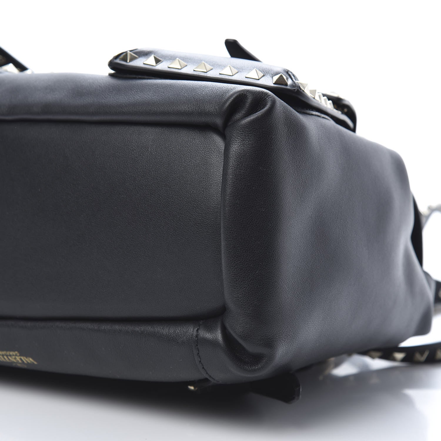 Valentino Garavani Vitello Rockstud Double Pocket Backpack Black 8 of 8