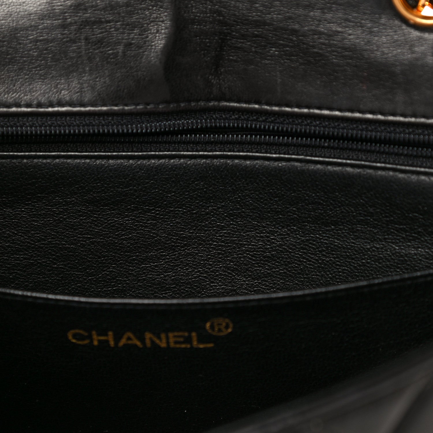 Chanel Lambskin Quilted Medium Single Flap Black 36 of 37