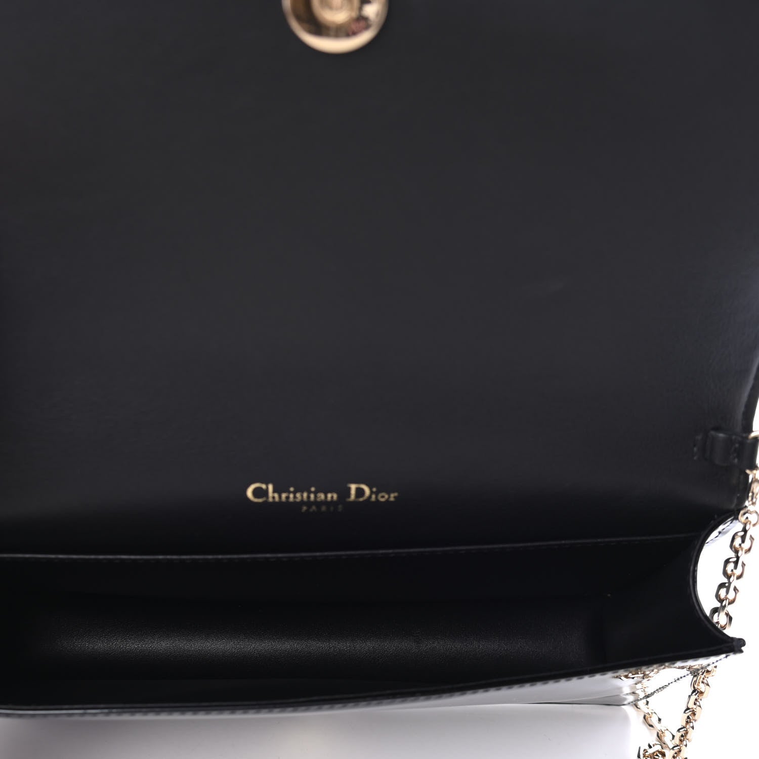 Christian Dior Patent Cannage Lady Dior Clutch Black 3 of 4