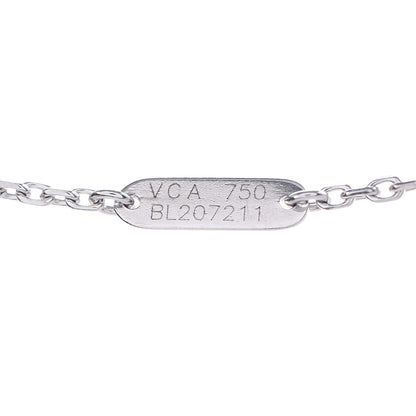 Van Cleef & Arpels 18K White Gold Mother of Pearl Vintage Alhambra Pendant Necklace 6 of 7